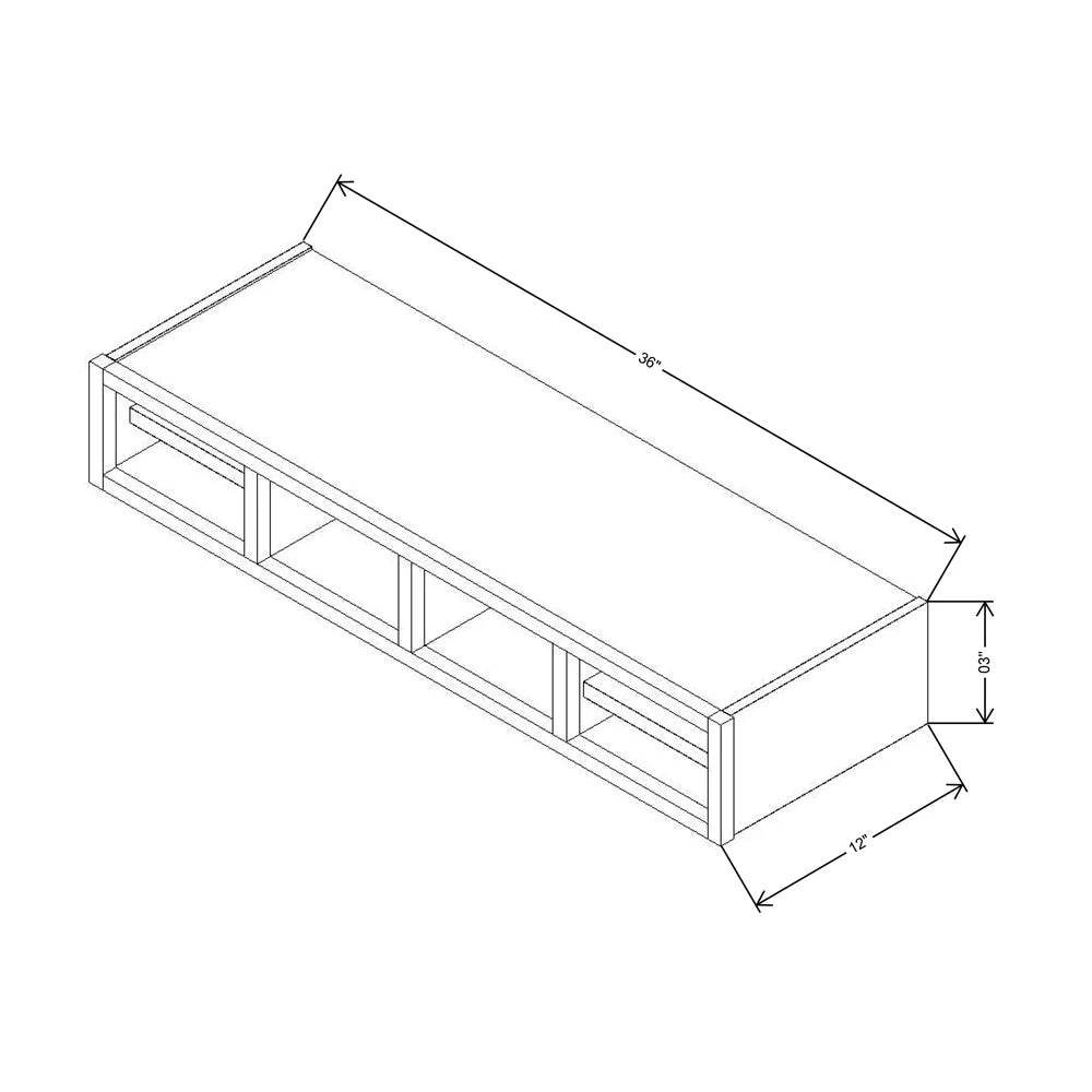 Fabuwood Allure Galaxy Cobblestone 36"W X 06"H Wine Organiser